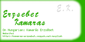 erzsebet kamaras business card