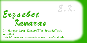 erzsebet kamaras business card